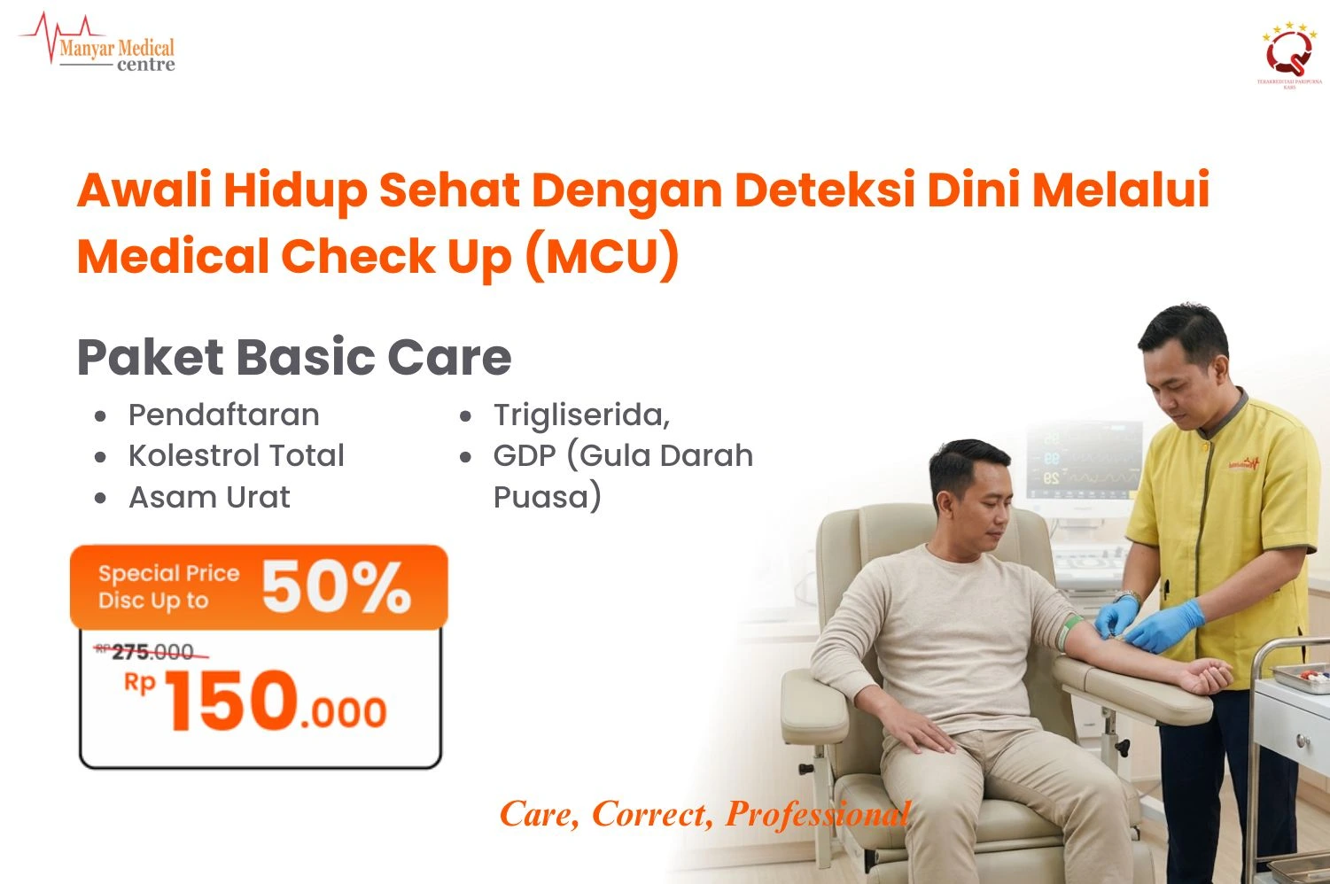 Gambar Awali Hidup Sehat dengan Deteksi Dini Melalui Medical Check Up (MCU) Paket Basic Care